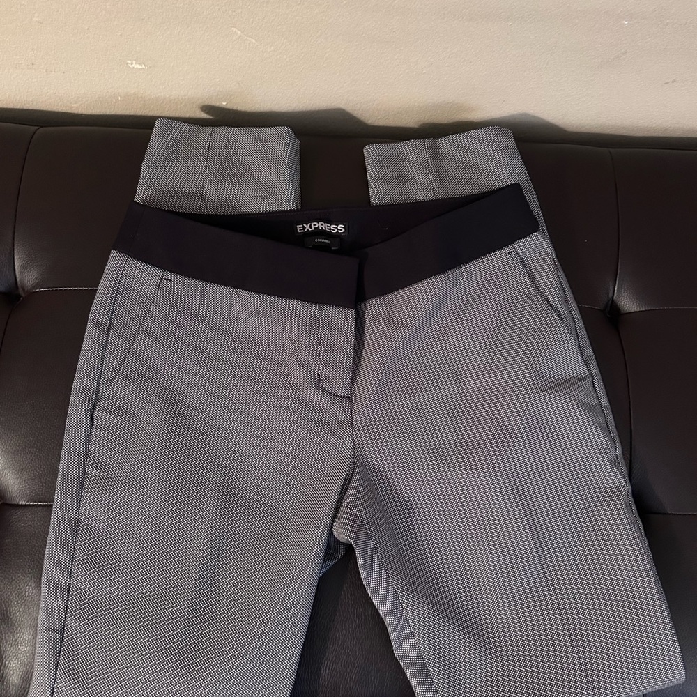 Express Black and Gray Columnist Pants